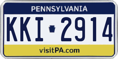 PA license plate KKI2914