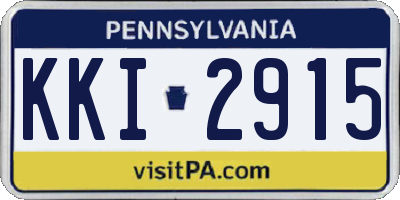 PA license plate KKI2915