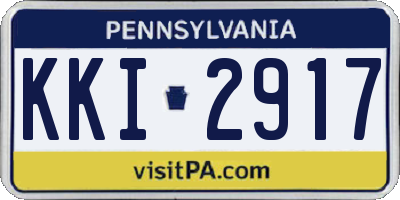 PA license plate KKI2917