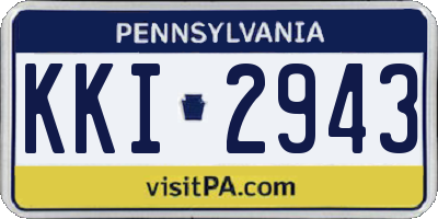 PA license plate KKI2943
