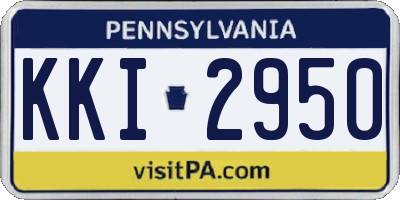 PA license plate KKI2950
