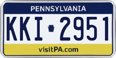PA license plate KKI2951