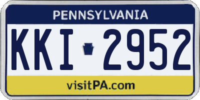 PA license plate KKI2952