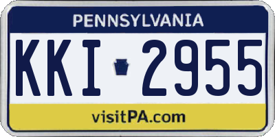 PA license plate KKI2955