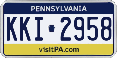 PA license plate KKI2958