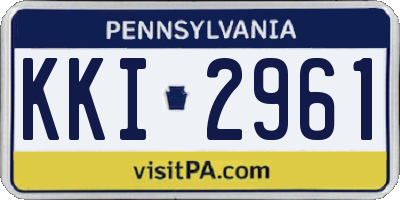 PA license plate KKI2961