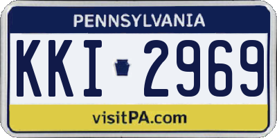 PA license plate KKI2969