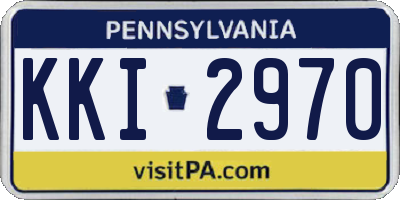 PA license plate KKI2970