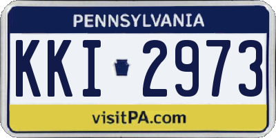PA license plate KKI2973