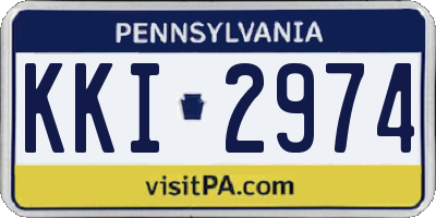 PA license plate KKI2974