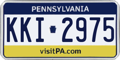 PA license plate KKI2975