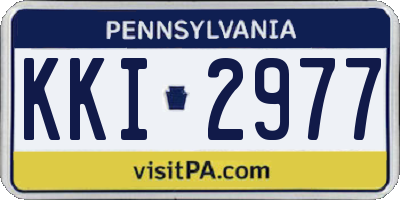 PA license plate KKI2977