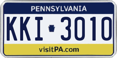 PA license plate KKI3010