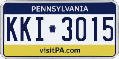 PA license plate KKI3015