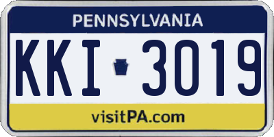 PA license plate KKI3019
