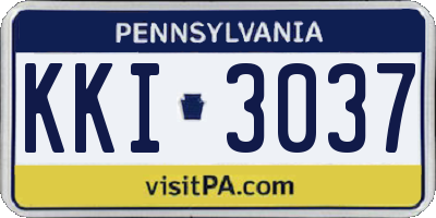 PA license plate KKI3037
