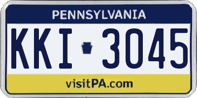 PA license plate KKI3045