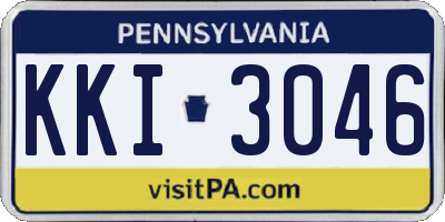 PA license plate KKI3046