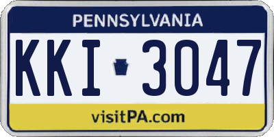 PA license plate KKI3047
