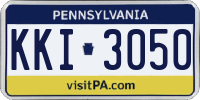 PA license plate KKI3050