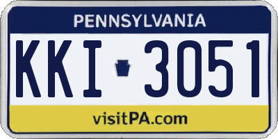 PA license plate KKI3051