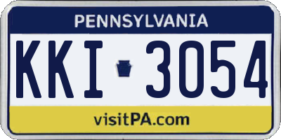 PA license plate KKI3054
