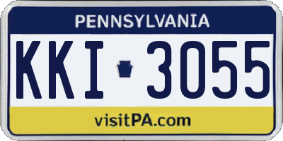 PA license plate KKI3055