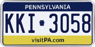 PA license plate KKI3058