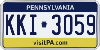 PA license plate KKI3059