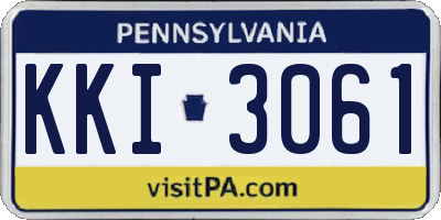PA license plate KKI3061