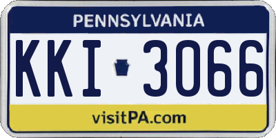PA license plate KKI3066