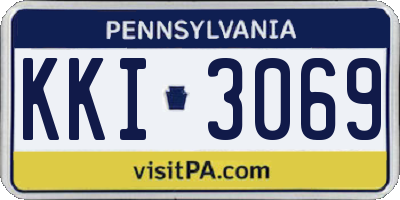 PA license plate KKI3069