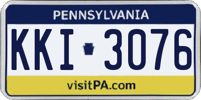 PA license plate KKI3076