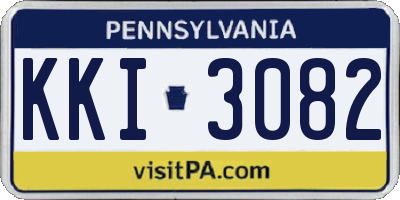 PA license plate KKI3082