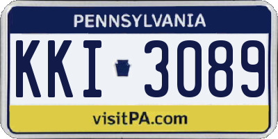 PA license plate KKI3089