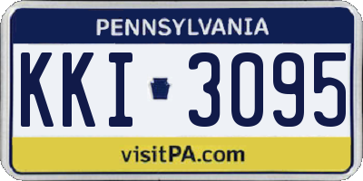 PA license plate KKI3095