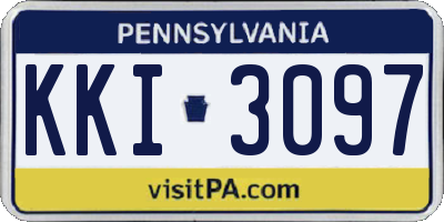 PA license plate KKI3097