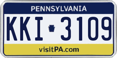 PA license plate KKI3109
