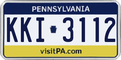 PA license plate KKI3112
