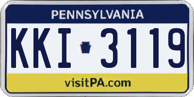 PA license plate KKI3119