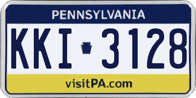 PA license plate KKI3128