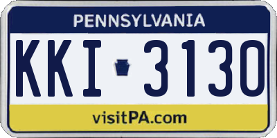 PA license plate KKI3130