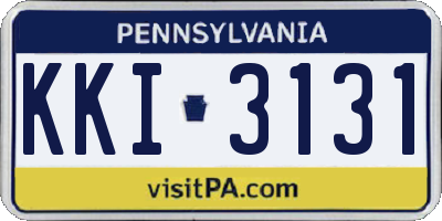 PA license plate KKI3131