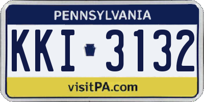 PA license plate KKI3132