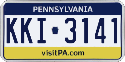 PA license plate KKI3141