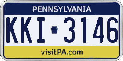PA license plate KKI3146