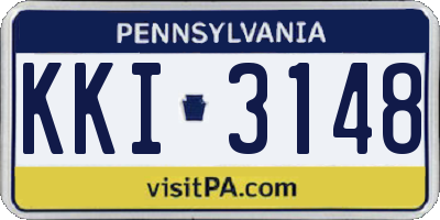 PA license plate KKI3148