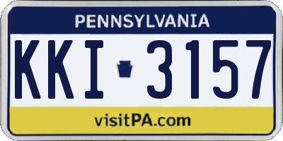 PA license plate KKI3157