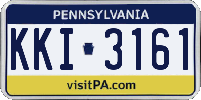 PA license plate KKI3161