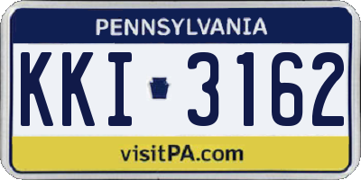 PA license plate KKI3162
